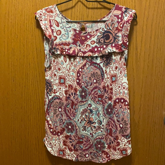 Loft Maroon-printed Blouse - Picture 1 of 5